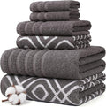 Modern Threads Classic Diamond 6-Piece 100% Cotton Towel Set – Yarn Dyed by ModernThreads