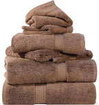 SUPERIOR Egyptian Cotton Pile 6 Piece Towel Set, Includes 2 Bath, 2 Hand by SUPERIOR