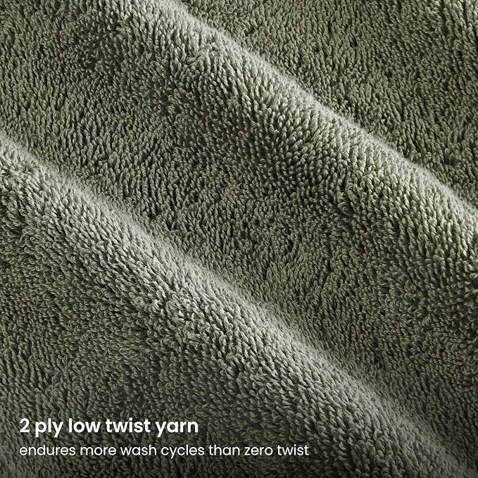 BIOWEAVES 100% Organic Cotton 700 GSM Plush Luxury Bath Towels - Image 4