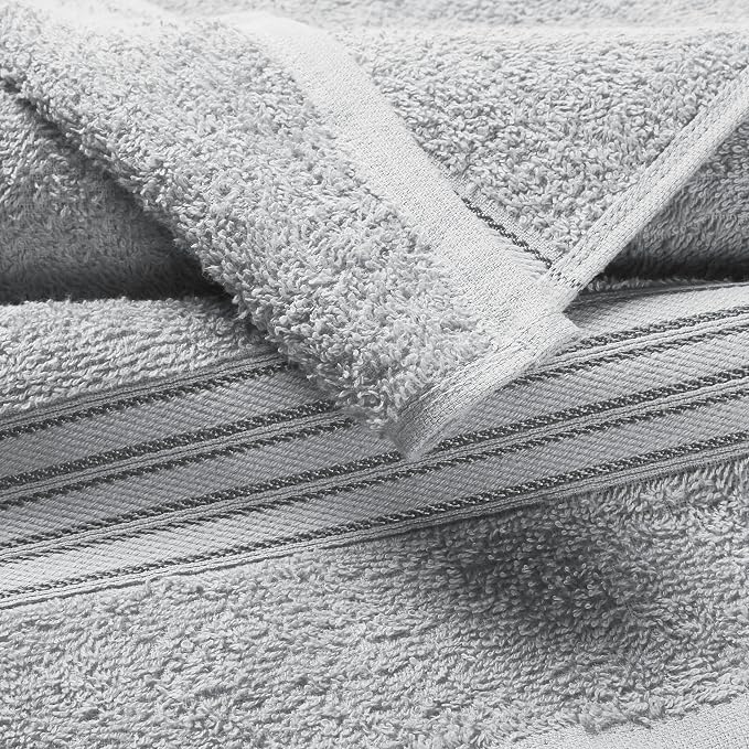 BOUTIQUO 6 Pack Cotton Towel Set, Contains 2 Bath Towels 28x55 inch, 2 Hand - Image 2