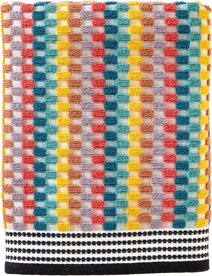 SKL Home Mid-Century Cotton Bath Towel, 450 GSM, Soft & Absorbent Jacquard by SKLHomebySaturdayKnightLtd