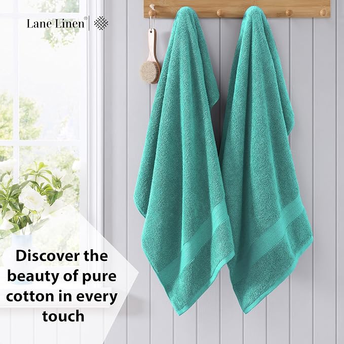 LANE LINEN Bathroom Towels Set- 100% Cotton Luxury Bath Towels - Image 3