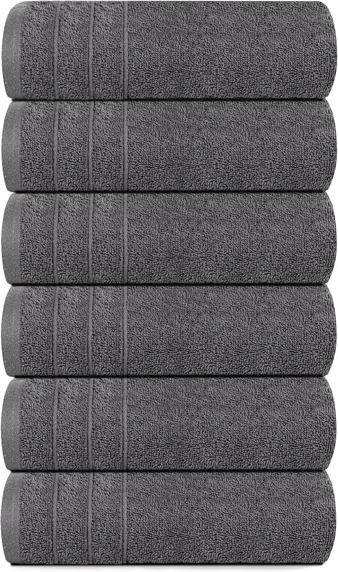 Tens Towels Pack of 6 Hand Towels, 100% Cotton, Lighter Weight, Quick to Dry - Image 8