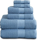 NY Loft 100% Cotton Towel Set 6 Piece | Super Soft & Absorbent Quick-Dry 2 Bath by NYLoft