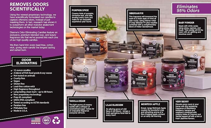 Mcintosh Apple Odor Eliminating Highly Fragranced Candle - Image 7