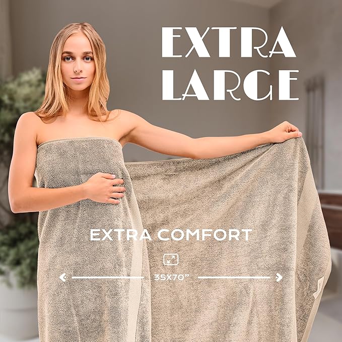 White Classic Luxury Soft Bath Sheet Towels - Image 4