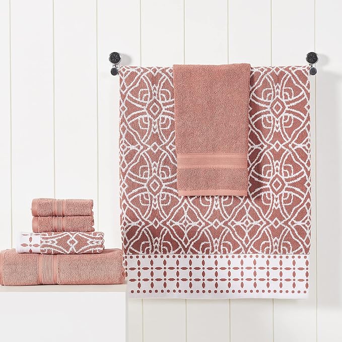 Modern Threads Monroe 6-Piece 100% Cotton Towel Set – Reversible Yarn Dyed - Image 2