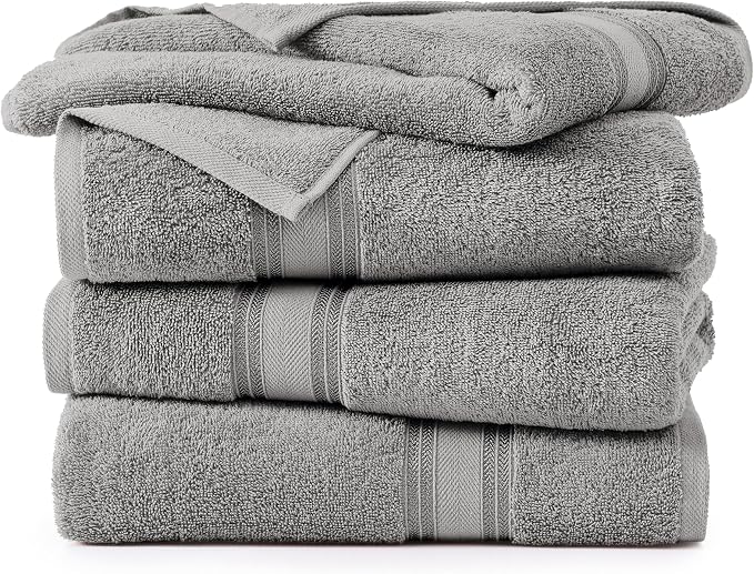 Lane Linen 100% Cotton Bath Sheets Set of 4 - Image 2
