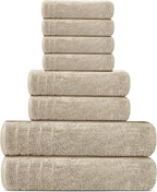 Tens Towels Pack of 8 Towels Set, 2 Extra Large Bath, 2 Hand, 4 Washcloths - Image 5