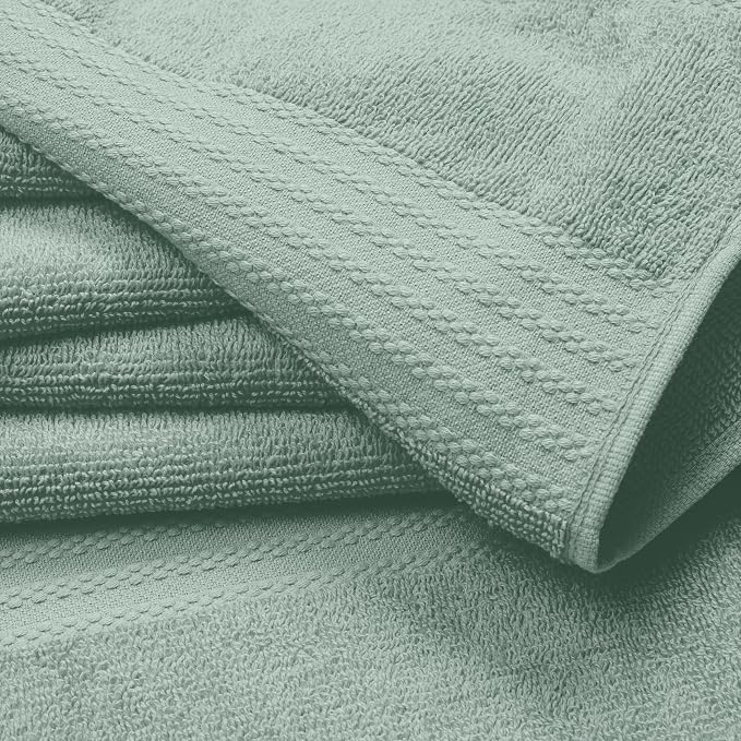 GLAMBURG Premium Cotton Oversized 2 Pack Bath Sheet 35x70-100% Pure Cotton - Image 2