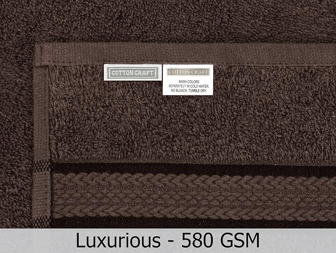 Cotton Craft - 12 Pack - Ultra Soft Extra Large Wash Cloths 12x12 Chocolate - - Image 7