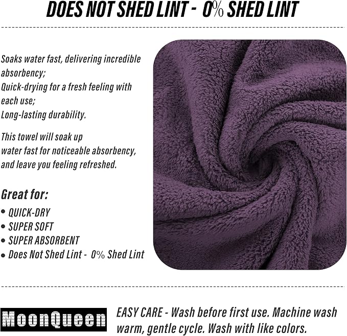 MOONQUEEN 6 Pack Premium Hand Towels - Image 4