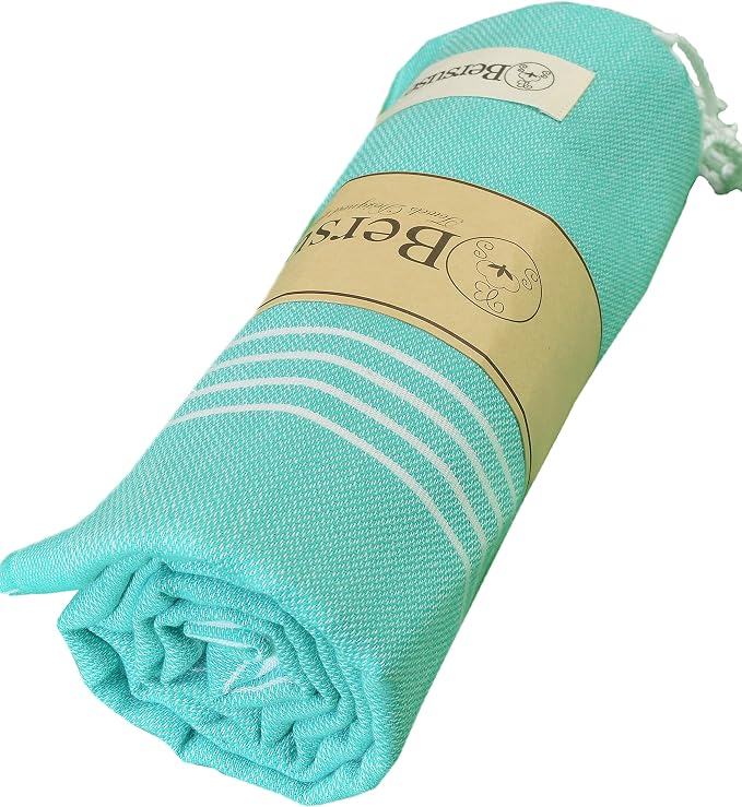 Bersuse Towels Anatolia XL Beach Blanket Throw Blanket Turkish Towel 100% - Image 2