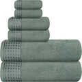 GLAMBURG 100% Cotton Ultra Soft 6 Pack Towel Set, Contains 2 Bath Towels 28x55 by GLAMBURG