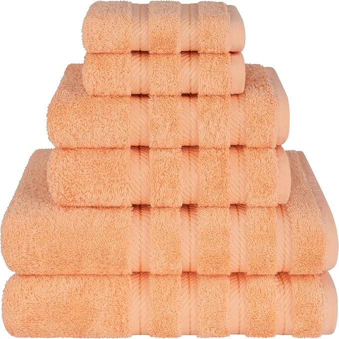 American Soft Linen Luxury 6 Piece Towel Set, 2 Bath Towels 2 Hand Towel 2 by AmericanSoftLinen