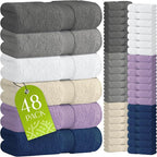 White Classic Wealuxe Multi Washcloths 48 Pack by WhiteClassic