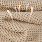 Microfiber Waffle Bath Towels, 4 Pieces, Fast Drying, Lint Free 430 GSM - Image 2