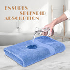 White Classic Wealuxe Light Blue Bath Towels 24x50 Inch, Cotton Towel Set - Image 5