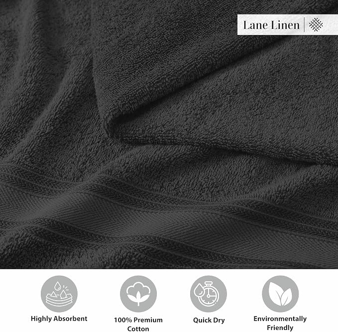 LANE LINEN Bath Towel Set of 18 – Premium 100% Cotton, 6 Bath, 6 Hand & 6 - Image 7