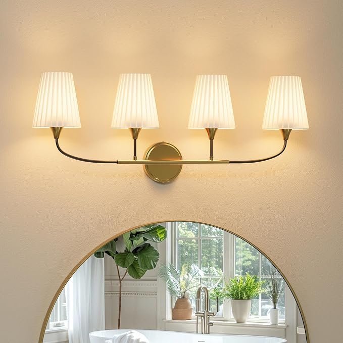 4-Light Bathroom Light Fixtures, Modern Light Fixture by Lanxithen