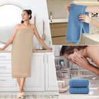 POLYTE 430 GSM Microfiber Quick Dry Lint Free Oversize Bath Towel Set, 6 Piece - Image 5