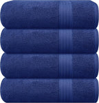GLAMBURG Premium Cotton 4 Pack Bath Towel Set by GLAMBURG