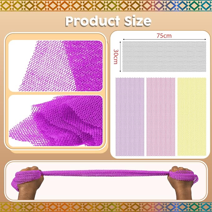 African Net Sponge Set -Premium Exfoliating Bath Scrubber - Image 2