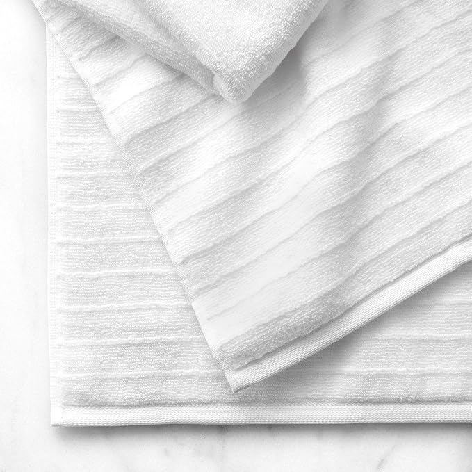 Welhome James 100% Cotton Textured Stripe Towel Set - Image 4