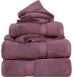 SUPERIOR Egyptian Cotton Pile 6 Piece Towel Set, Includes 2 Bath, 2 Hand by SUPERIOR