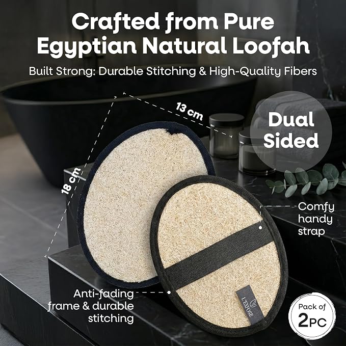 L'Exfose Mens Loofah – Natural Egyptian Fiber Loofah - Image 3