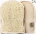 Premium Exfoliating Loofah Gloves – Natural Egyptian Loufa Sponge Body Scrubber by Cottegy