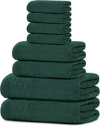 Tens Towels Pack of 8 Towels Set, 2 Extra Large Bath, 2 Hand, 4 Washcloths by TensTowels
