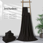 8-Piece Brown Bath Towel Set, 2 Extra Large Bath Towel Sheets, 2 Hand Towels - Image 6