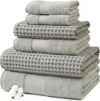 Modern Threads 6 Piece Cotton Bath Towel Set – Ultra Soft 600 GSM Towels – by ModernThreads