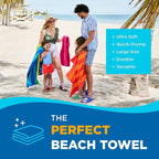 Kaufman - Soft Oversized Beach Towels in Bulk | 29" x 58" Velour Striped Towel - Image 3