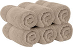 White Classic Luxury Taupe Hand Towels - Image 3