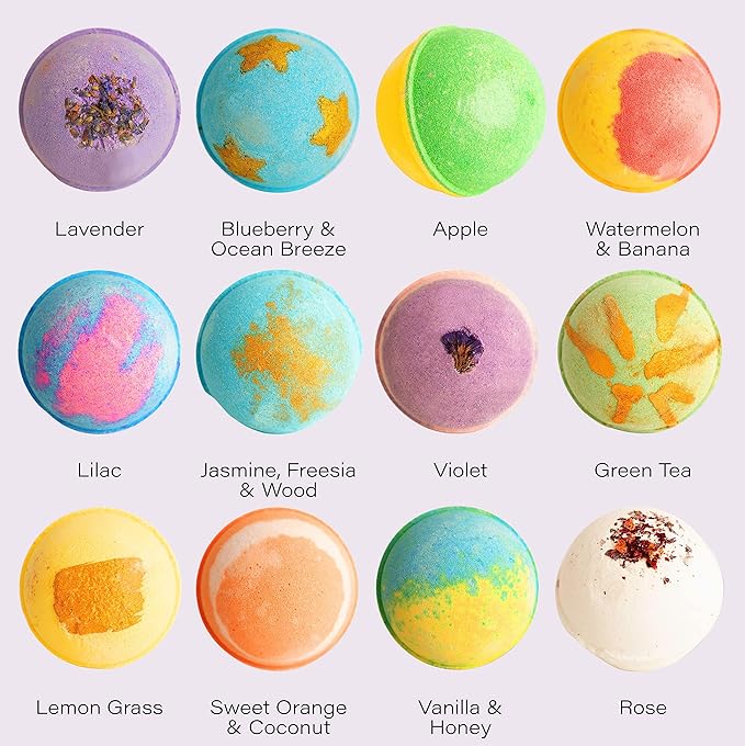 12 XXL Bubbly Organic Bath Bombs Gift Set - Image 6