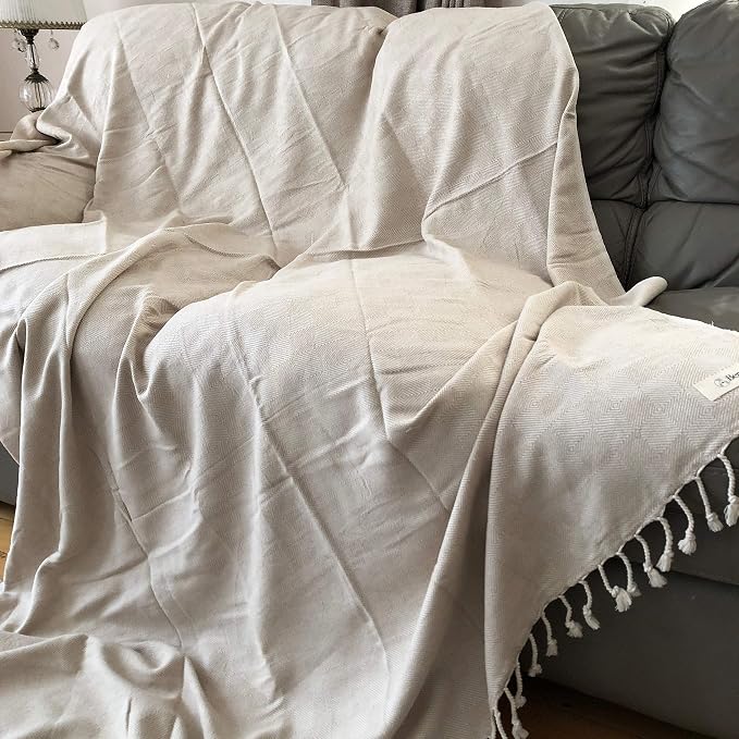 Bersuse 100% Cotton Milas XL Throw Blanket - Image 4