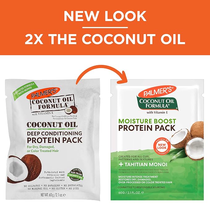 Palmer's Coconut Oil Formula Moisture Boost Protein Pack, Hair Treatment - Image 2