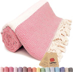 Bazaar Anatolia Turkish Beach Towel – 100% Cotton, Quick Dry, Sand Free Towel by BazaarAnatolia