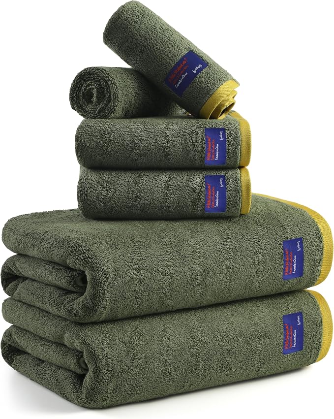 REDKISS 6 Piece Luxury Bath Towel Set, 2 Bath Towels, 2 Hand Towels, 2 by REDKISSOnline