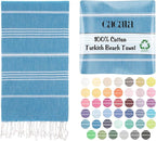 Cacala Lightweight and Thin Turkish Beach Towel 100% Cotton Sand-Free and by CACALA