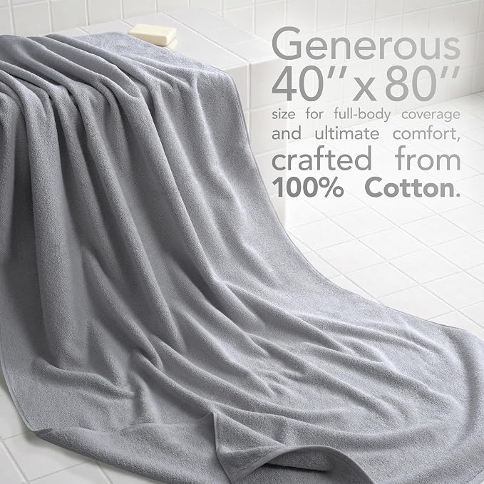 American Soft Linen 100% Cotton 600 GSM Turkish 40x80 Oversized Bath Towel Sheet - Image 2