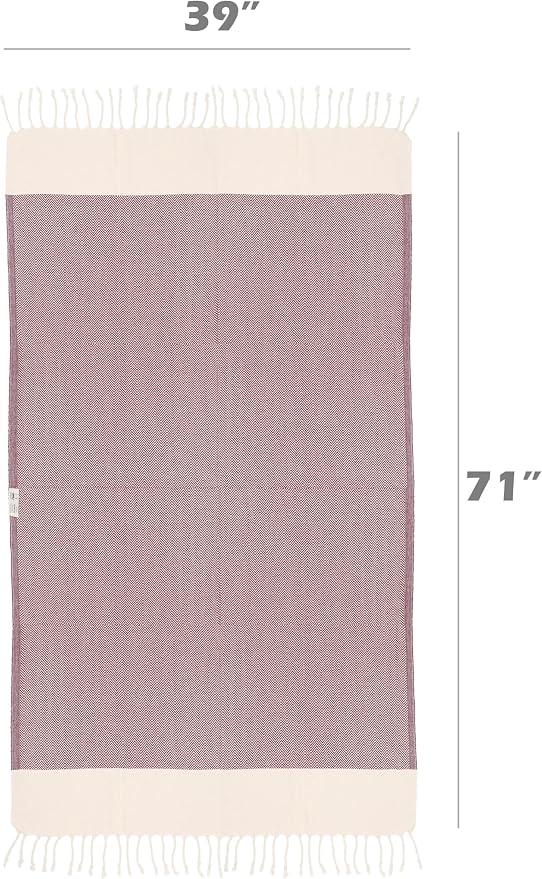 Bazaar Anatolia Turkish Beach Towel 100% Cotton Bath Towels 71x39 Quick Dry - Image 4
