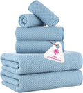 CASA COPENHAGEN Popcorn 6Pcs 100% Egyptian Cotton Large Designer Towels Gift by CASACOPENHAGEN