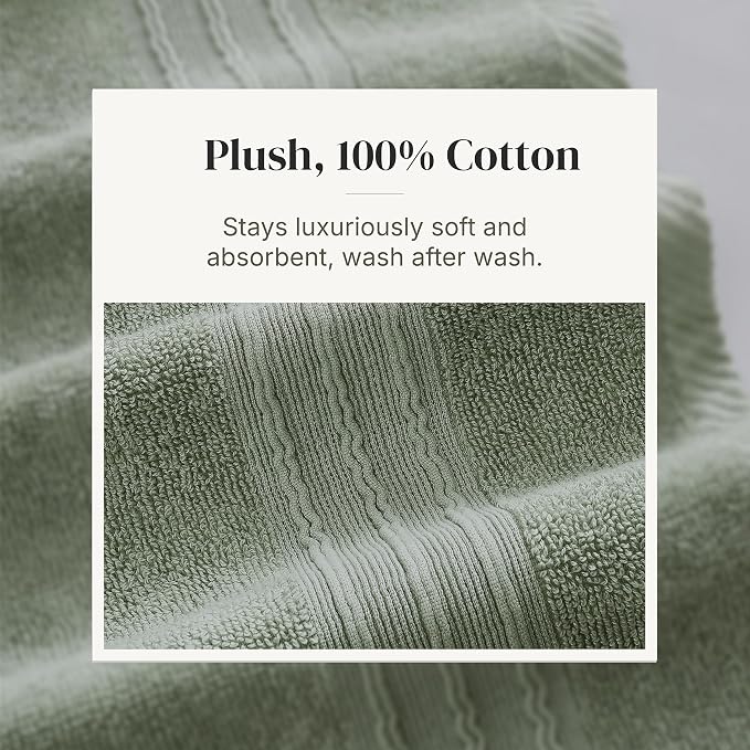 Modern Threads Floral Trail 6-Piece 100% Cotton Towel Set – Reversible Yarn - Image 5