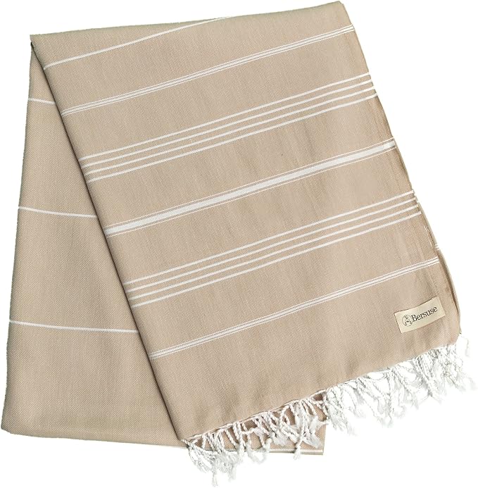 Bersuse Towels Anatolia XL Beach Blanket Throw Blanket Turkish Towel 100% - Image 4
