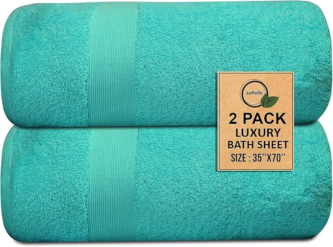 Softolle 100% Cotton Luxury Bath Sheets - Image 2