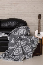 Bersuse 100% Cotton Teotihuacan XL Throw Blanket Turkish Towel Beach Blanket - Image 2
