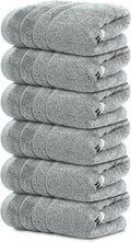 Tens Towels Pack of 6 Hand Towels, 100% Cotton, Lighter Weight, Quick to Dry by TensTowels